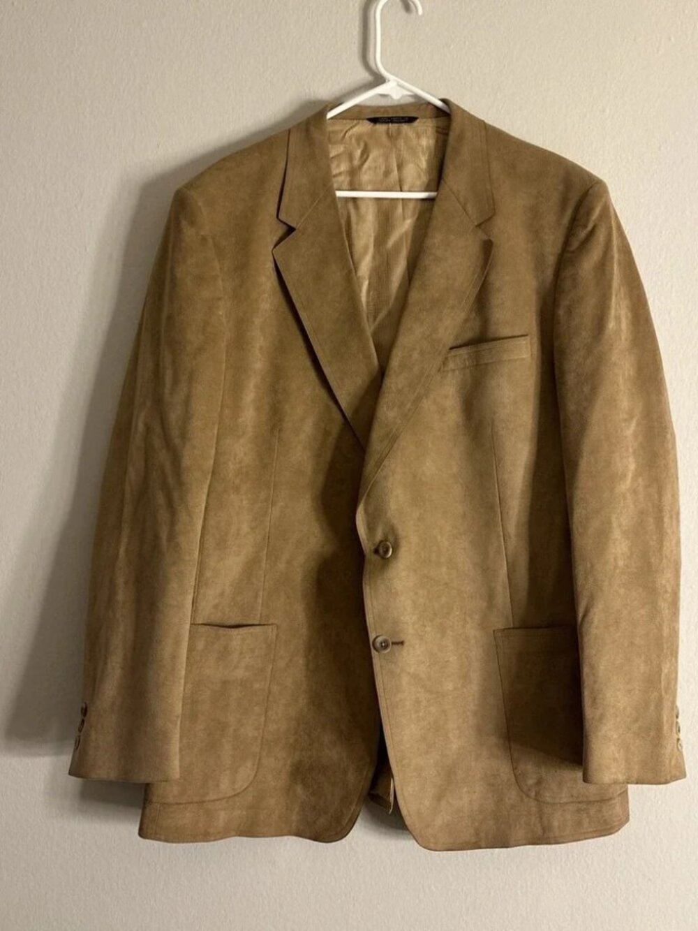 Vintage The Academy Award Clothes Halston Suede Sports‎ Coat Blazer Jacket Sz Xl